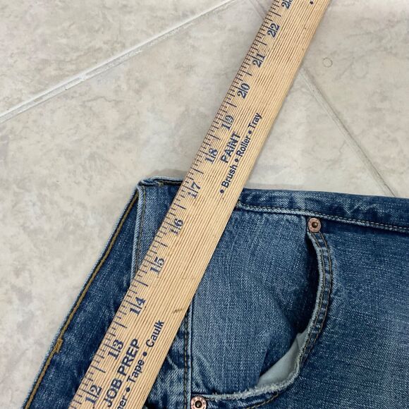 Levis 501 XX Jeans Mens 36x32 Blue Denim Pants Button Fly Distress Faded - Picture 12 of 13